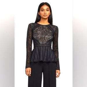 BCBG Max Azria Capri Peplum Top